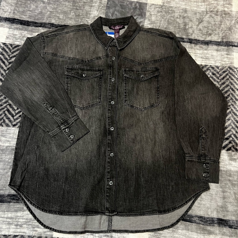 Gloria Vanderbilt Jean Button Down Shirt